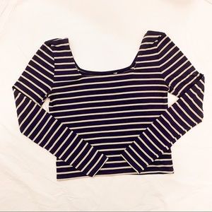 PacSun Basics Blue and Yellow stripped top Blouse